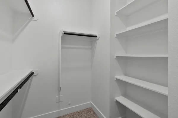 a hallway with closet