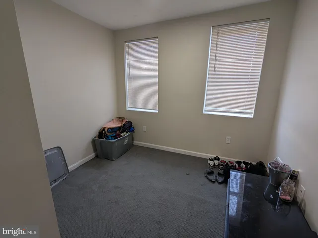 a view of a room with a window