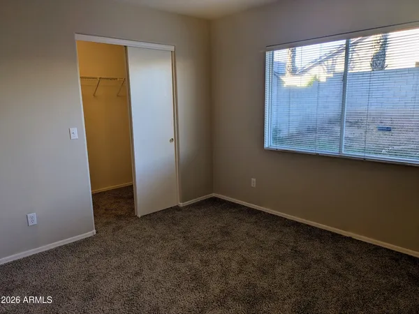 an empty room with window