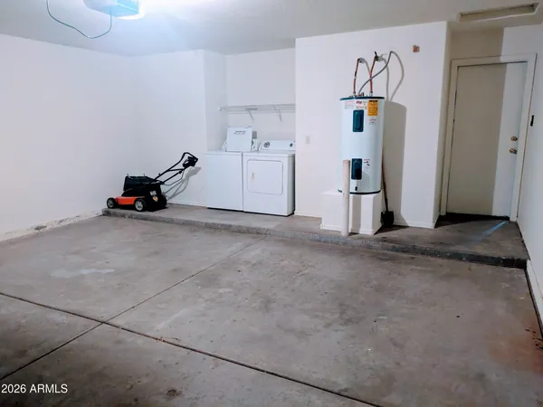 a view of a livingroom with storage & utility