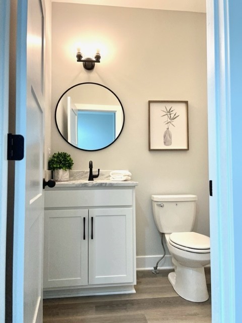 199 Gower Street Pleasant View, TN 37146 - Photo 18 of 38 a bathroom with a toilet a sink and mirror