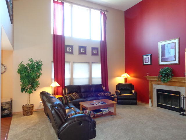 2217 Ashby Lane Plainfield, IL 60586 - Photo 4 of 20 a living room with furniture a window and a fireplace