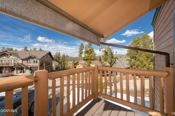 a view of a glass door
