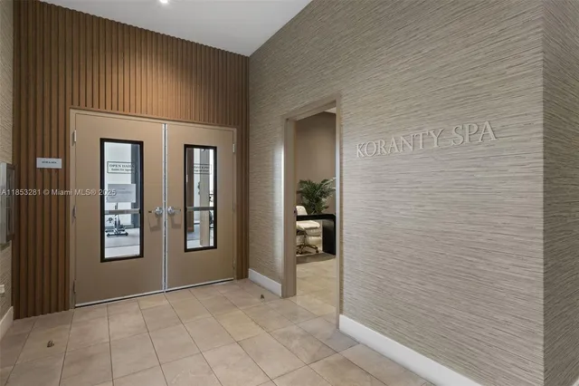 a view of a hallway with the entryway