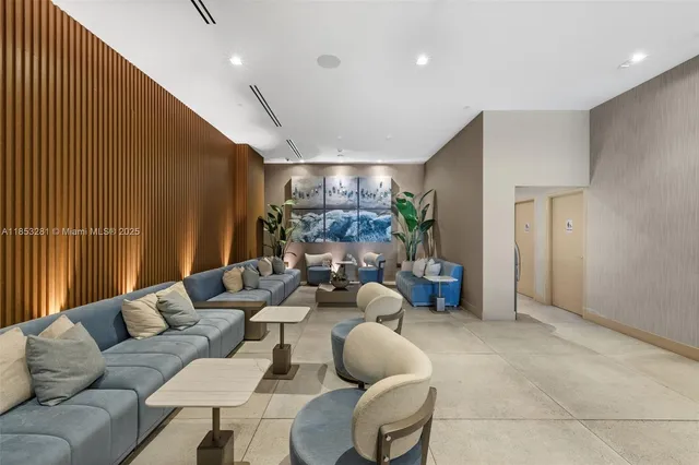 a view of a building with potted plants