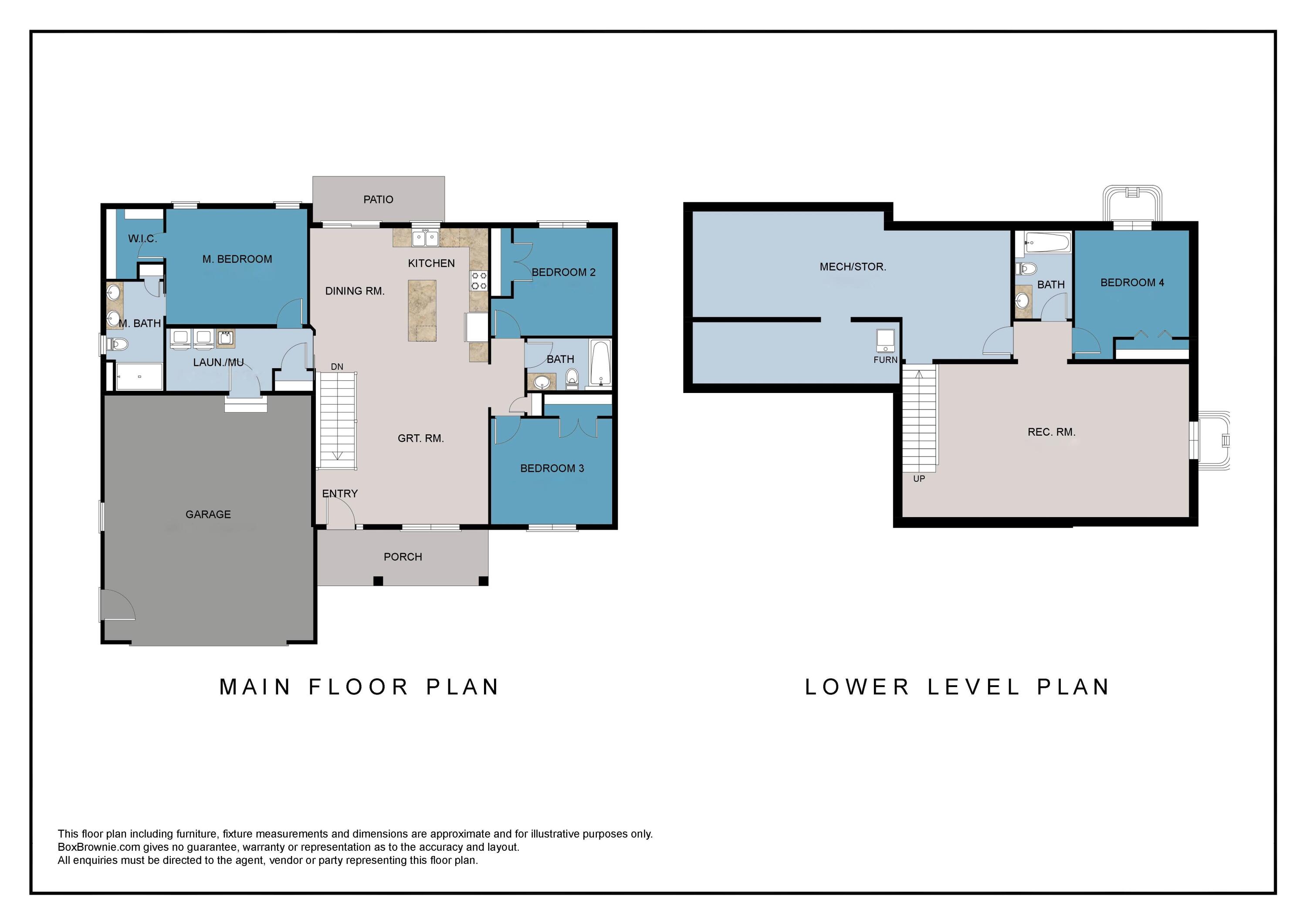 652 Boone Lane Holmen, WI 54636 - Photo 23 of 23 Floor-Plan Rendering without dimensions