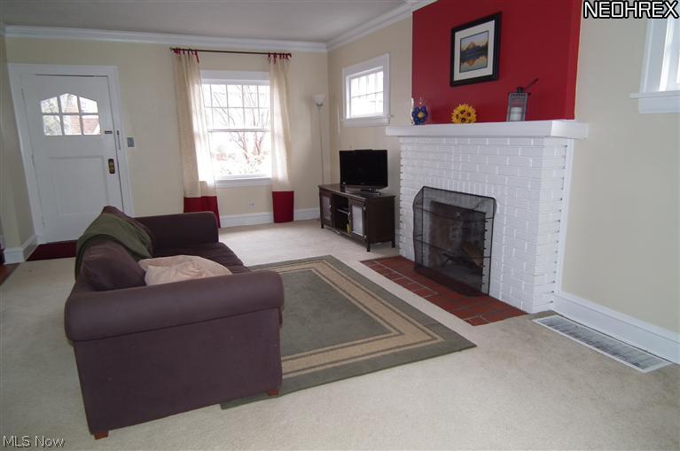 3552 Silsby Road Cleveland Heights, OH 44118 - Photo 2 of 10 LIVING ROOM WITH FIREPLACE