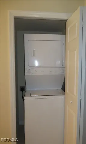 a close view of washer and dryer