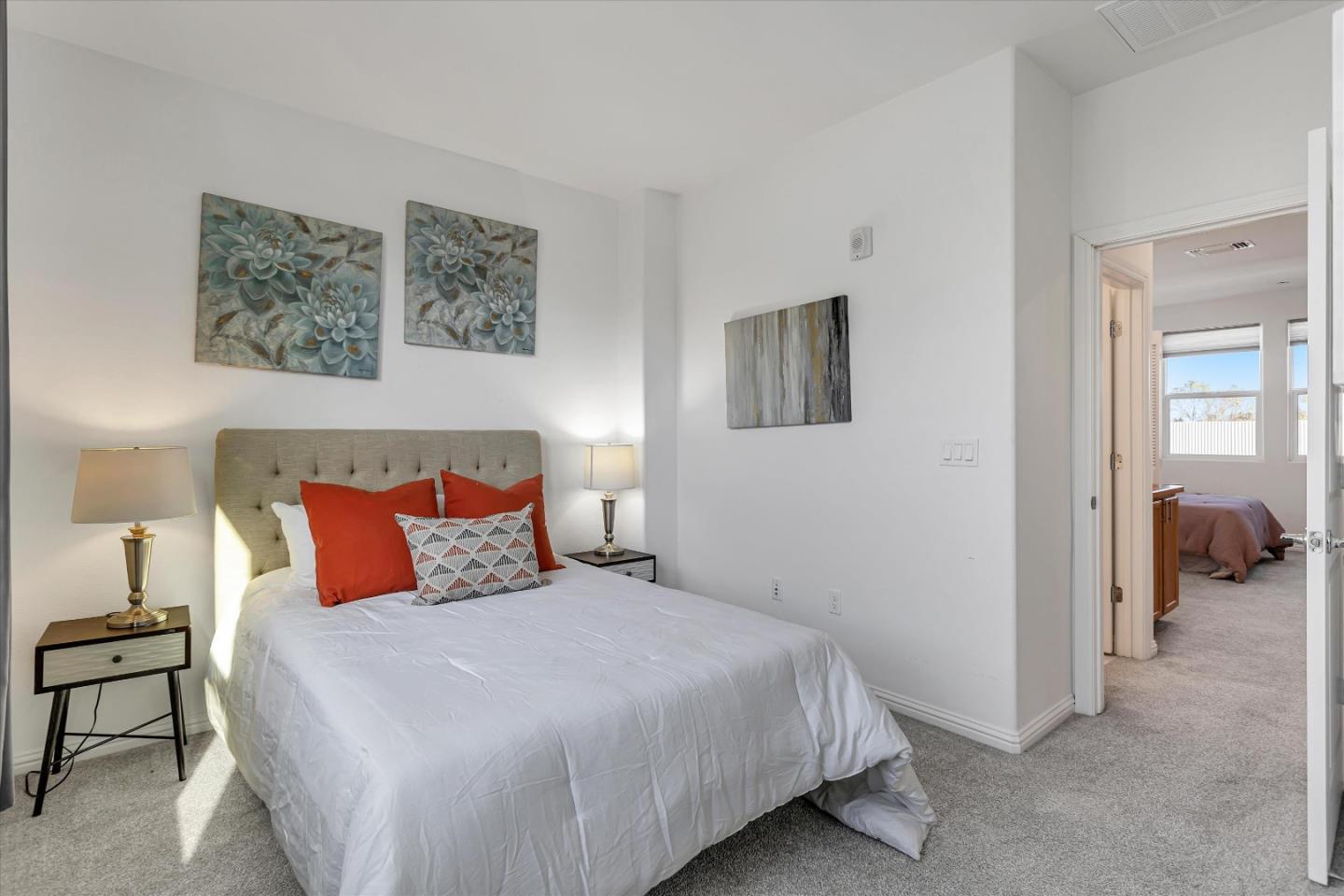 1475 Cherry Circle Milpitas, CA 95035 - Photo 12 of 33 a bedroom with a bed and a view of bathroom