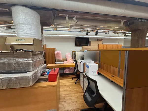 a storage room with washer and dryer