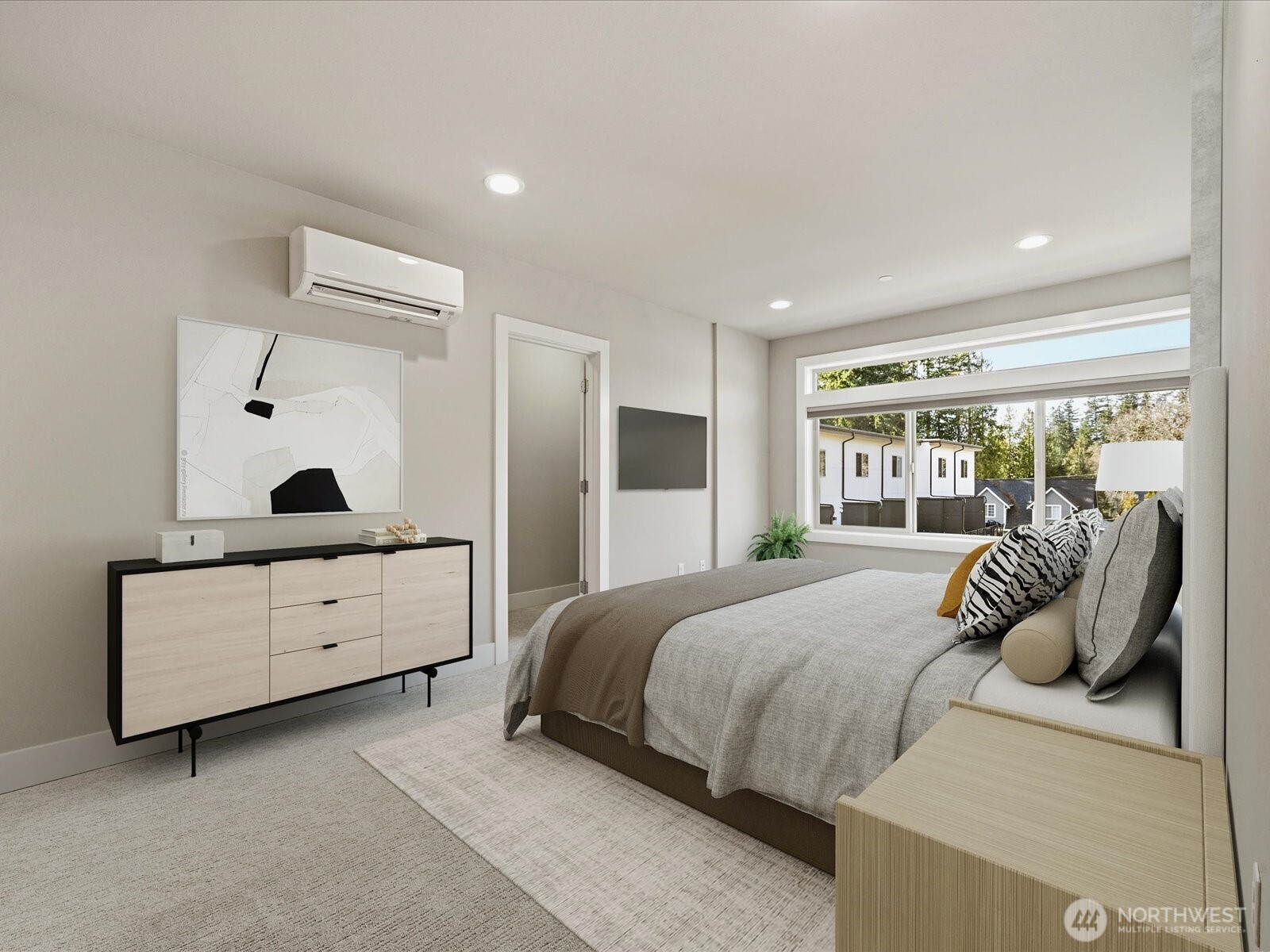 5020 148th Street Southwest, Unit B1 Edmonds, WA 98026 - Photo 13 of 31 a bedroom with bed and window