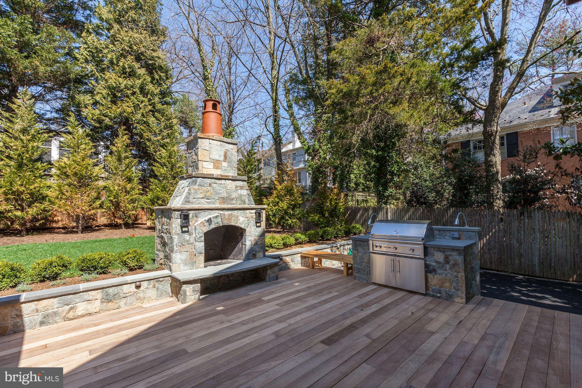 5205 Lawn Way Chevy Chase, MD 20815 - Photo 32 of 39 Outside fireplace and grill