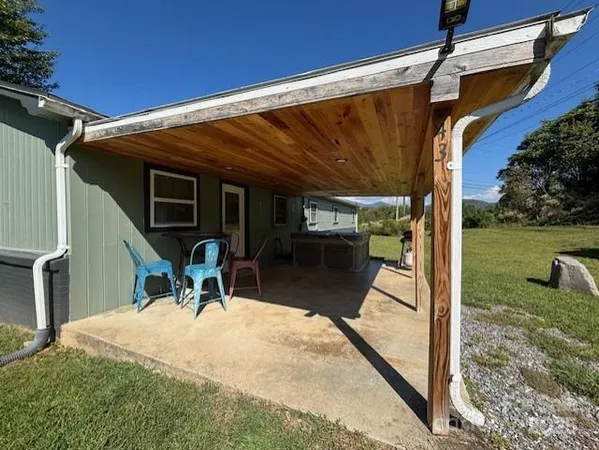 a view of outdoor space yard deck patio and slide