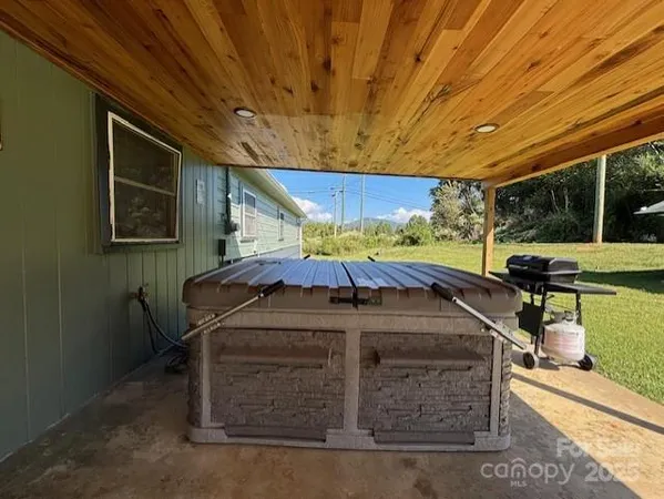 a room with furniture and a table