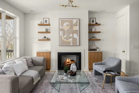 a view of entryway with wooden floor