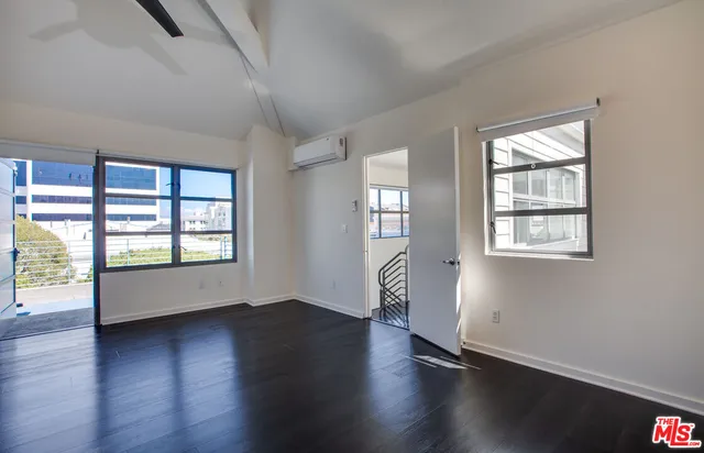 a view of a balcony with city view