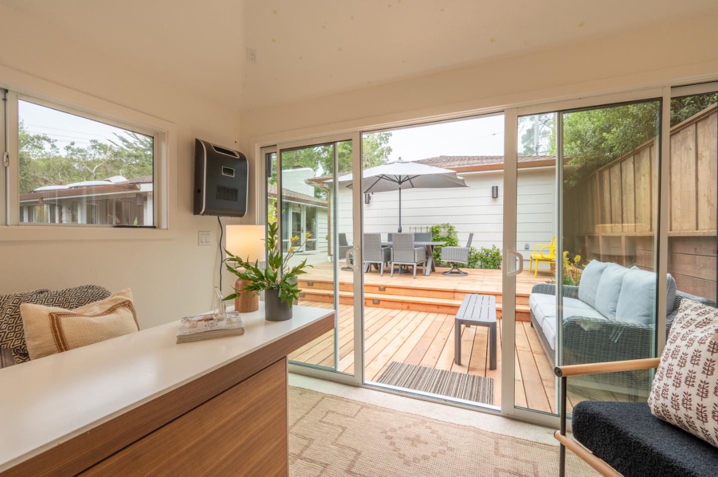 0 SE Corner Monte Verde & Third Carmel, CA 93921 - Photo 21 of 28 a living room with furniture and a large window