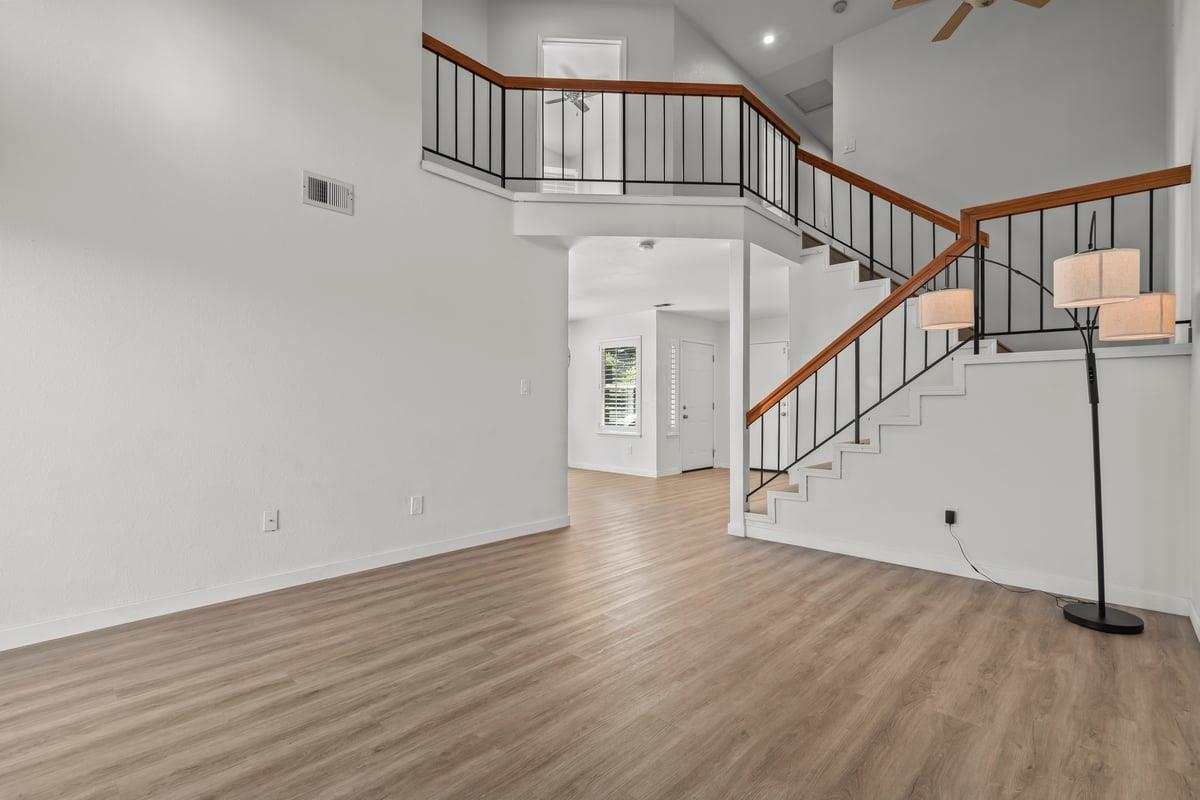 52 Winding Way Watsonville, CA 95076 - Photo 11 of 29 a view of staircase with white walls and a window