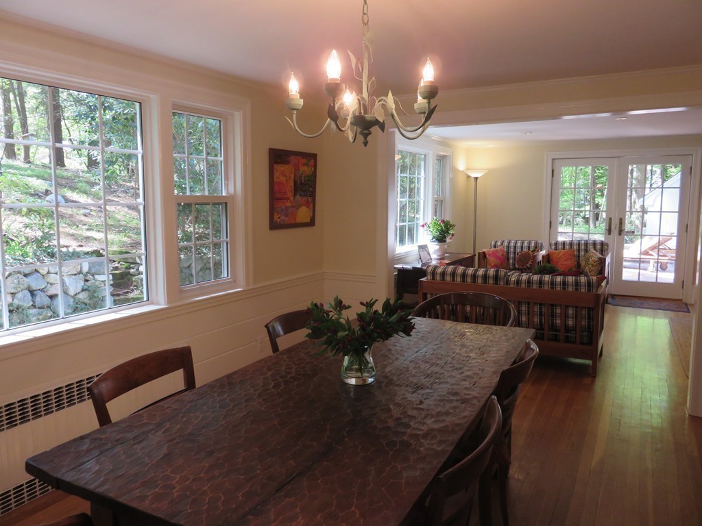 52 Montvale Road Weston, MA 02493 - Photo 11 of 30 a view of a dining room with furniture and wooden floor