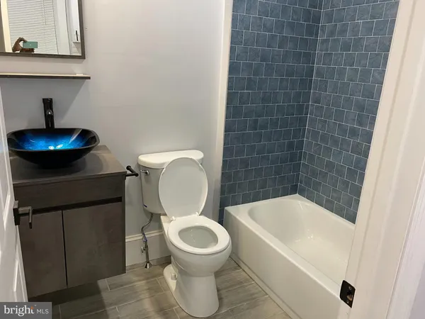 a bathroom with a toilet and a bathtub