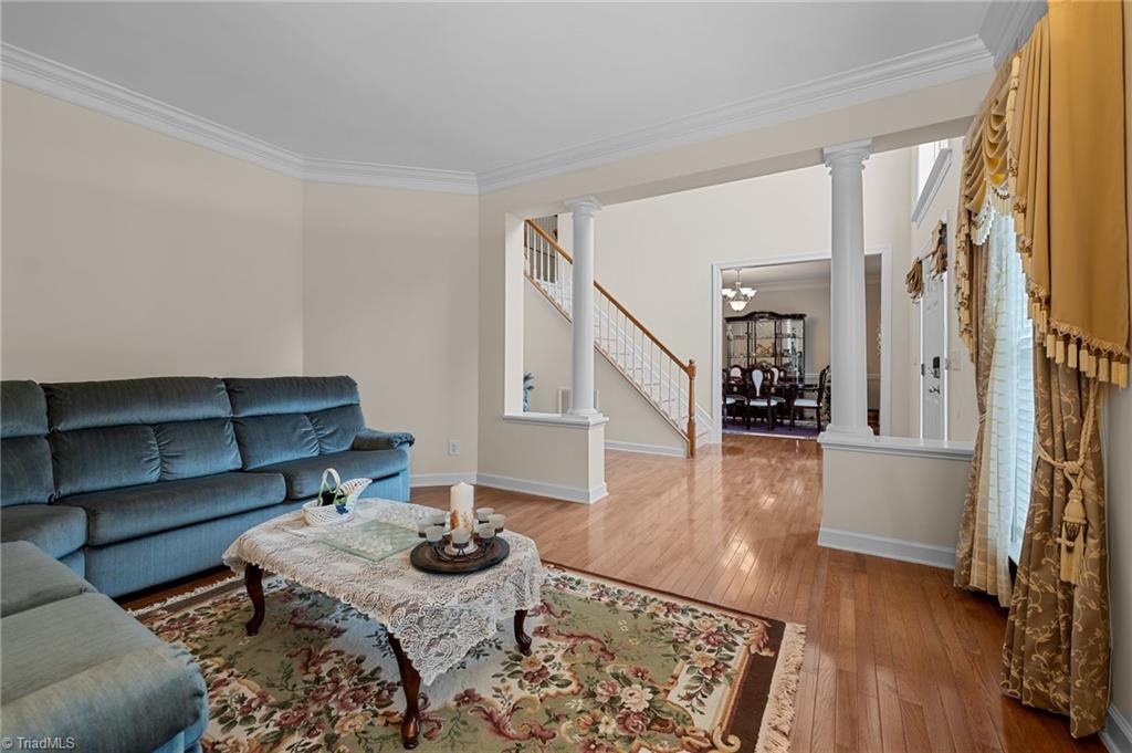 701 Number Ten Way Oak Ridge, NC 27310 - Photo 5 of 48 LIVING ROOM LOOKING TOWARD ENTRY