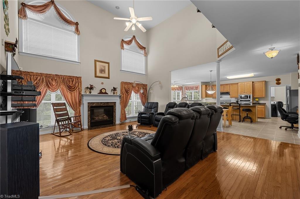701 Number Ten Way Oak Ridge, NC 27310 - Photo 8 of 48 TWO STORY GREAT ROOM WITH GAS LOG FIREPLACE