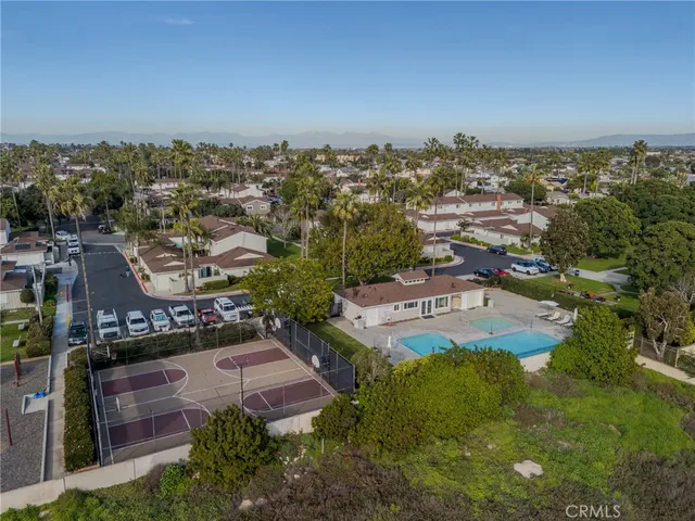 an aerial view of multiple house