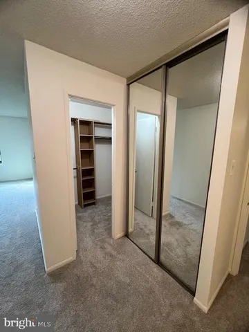 an empty room with closet