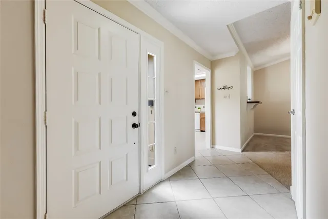 a view of a elevator and an empty room