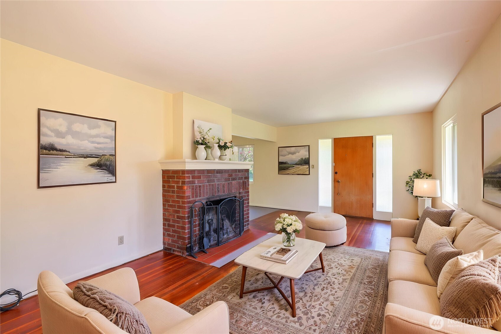 1320 4th Street Cosmopolis, WA 98537 - Photo 8 of 40 a living room with furniture and a fireplace