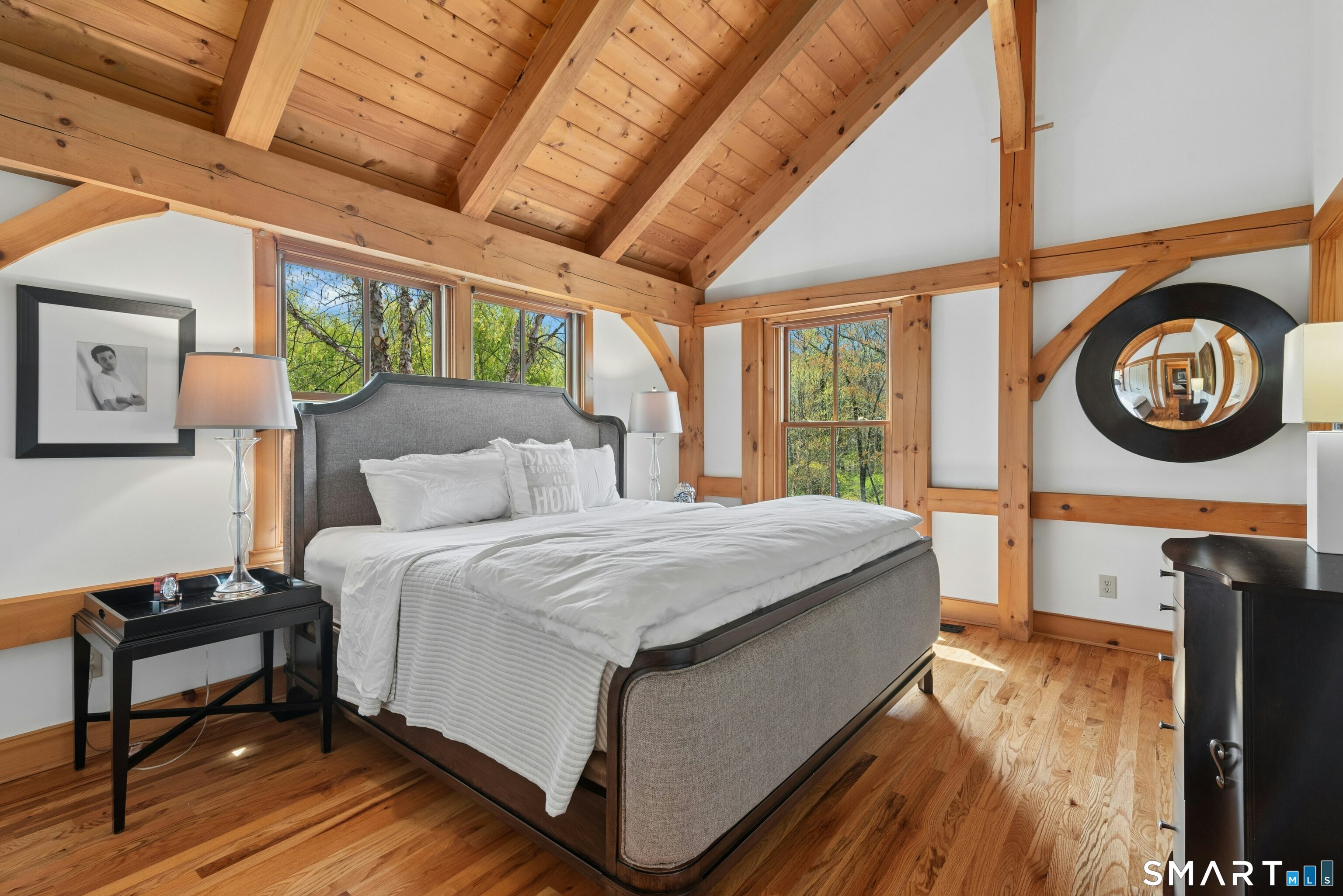 15 Silversmith Lane Redding, CT 06896 - Photo 24 of 36 Bedroom. Vaulted ceiling, large closet with built-ins, Jack and Jill bath w/ single vanity, tub/shower and, of course, wonderful views.
