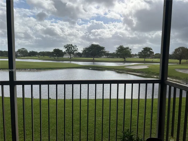 a view of lake from balcony