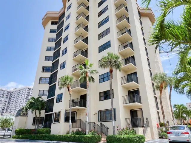 a front view of a multi story building