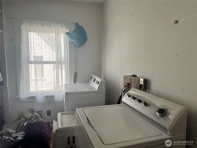 a room with storage and utility room