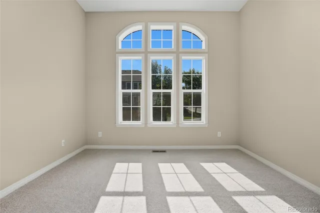 an empty room with a window