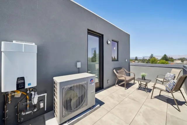 a front view of a building with pathway