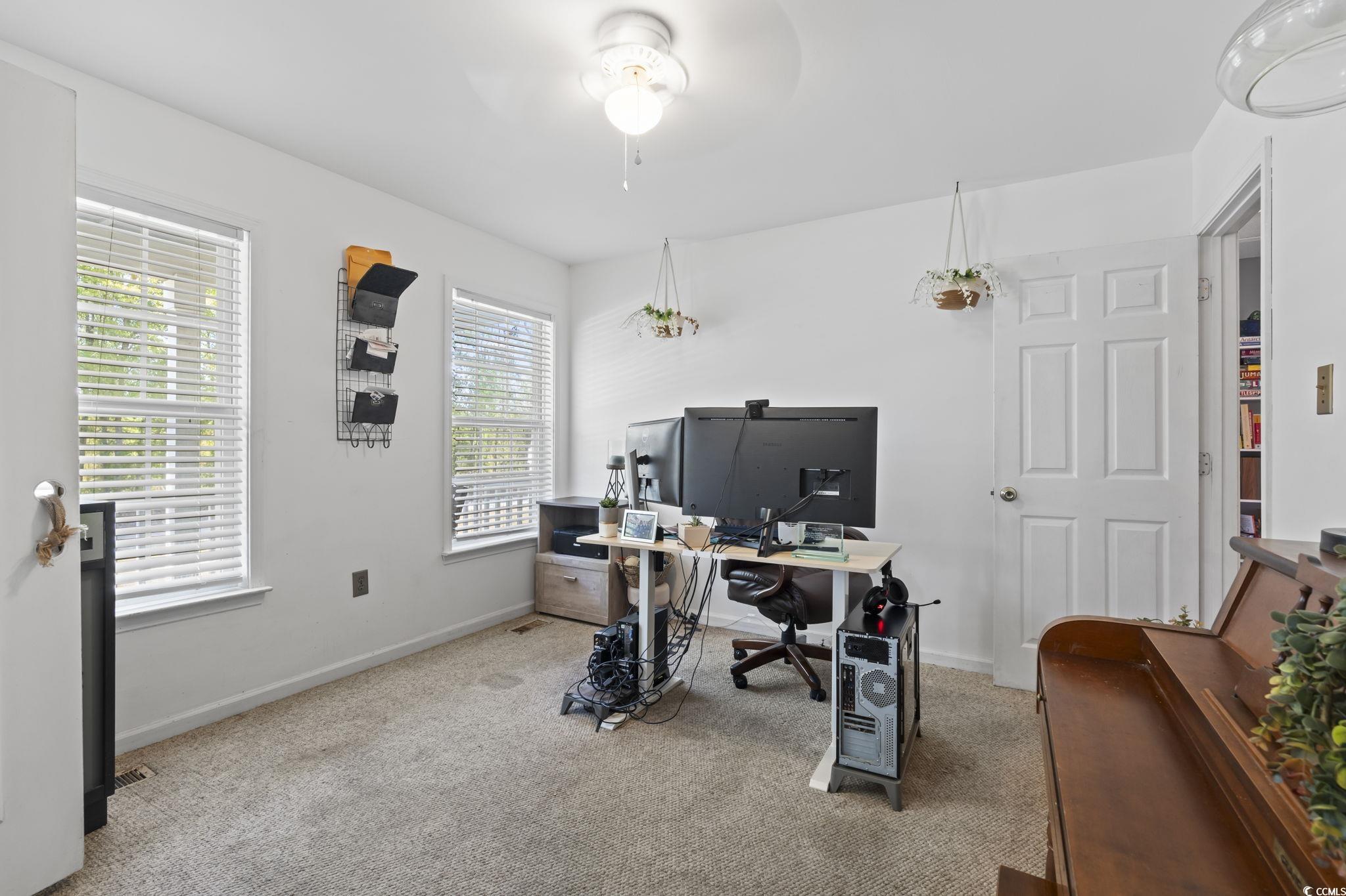 7530 Maple Swamp Road Gresham, SC 29546 - Photo 15 of 40 Office featuring baseboards, a ceiling fan, and ca