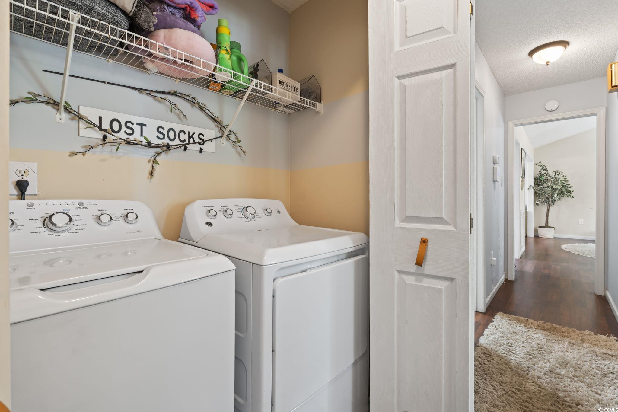 7530 Maple Swamp Road Gresham, SC 29546 - Photo 28 of 40 Washroom with laundry area, baseboards, dark wood-