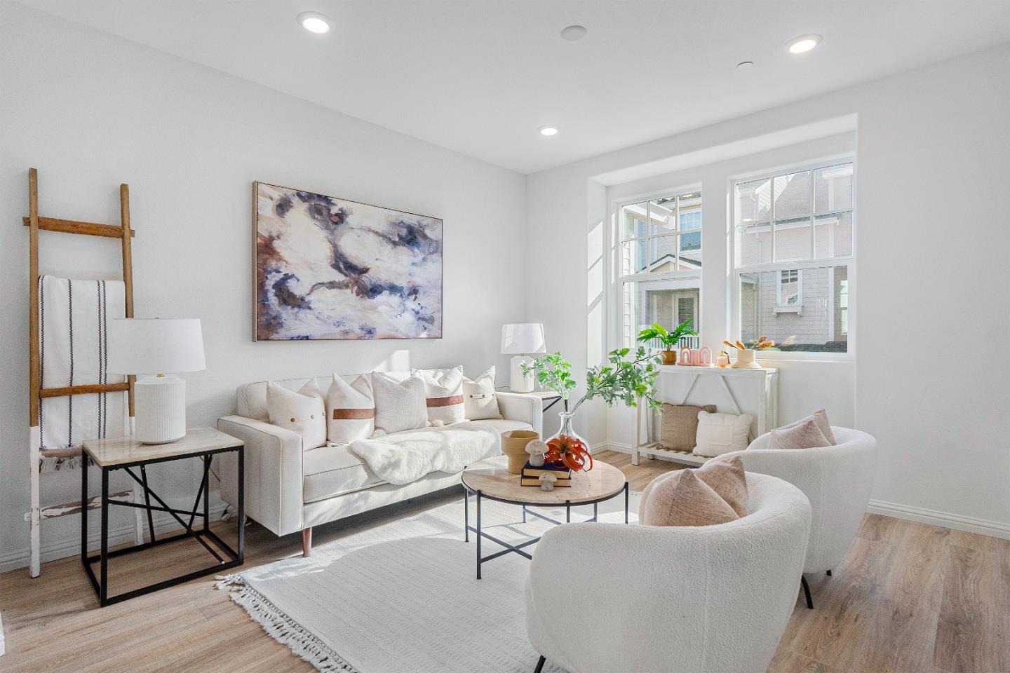 127 Orbit Way Mountain View, CA 94043 - Photo 1 of 3 a living room with furniture and a potted plant