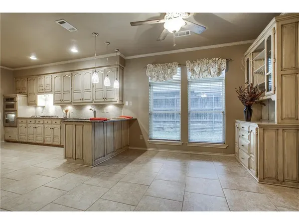 a room with a large window
