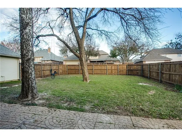 a view of a backyard with a garden