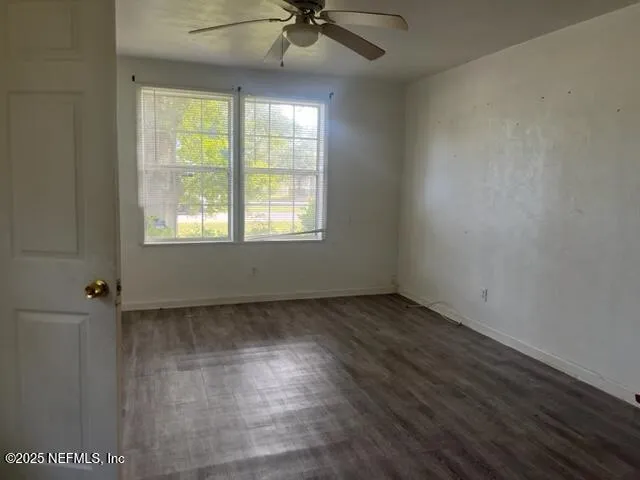 an empty room with a window