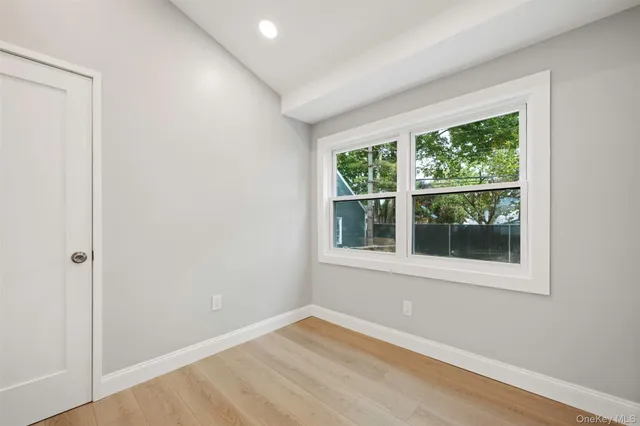 an empty room with a window