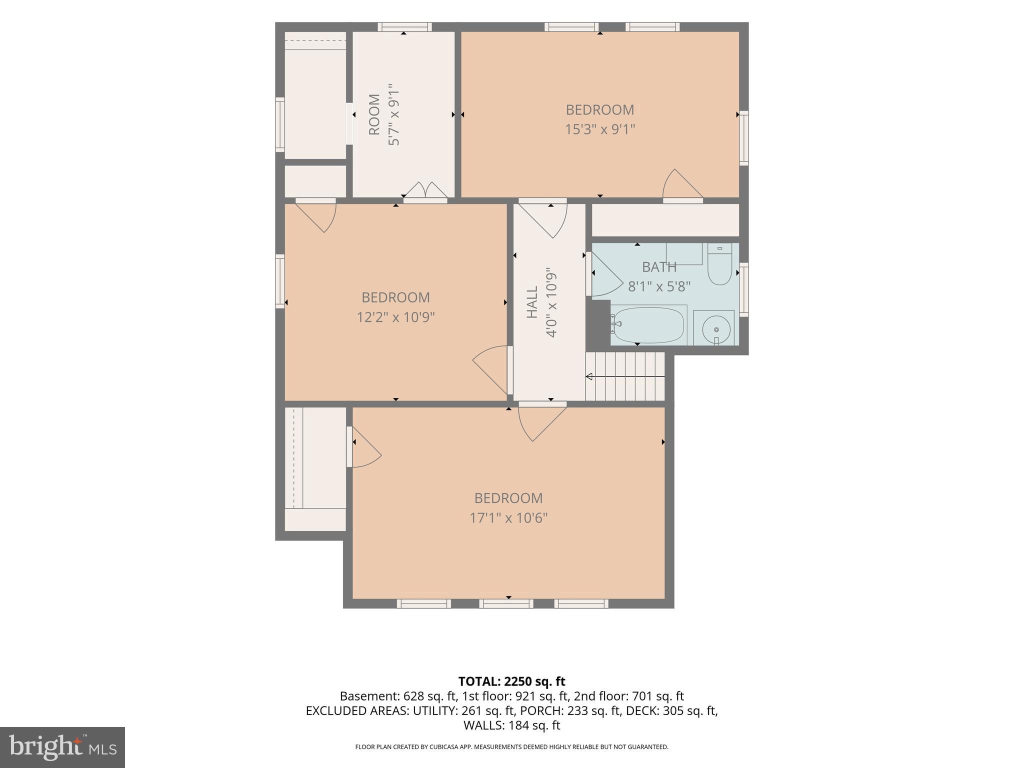 510 Murdock Road Baltimore, MD 21212 - Photo 67 of 68 Upper Level Floor Plan