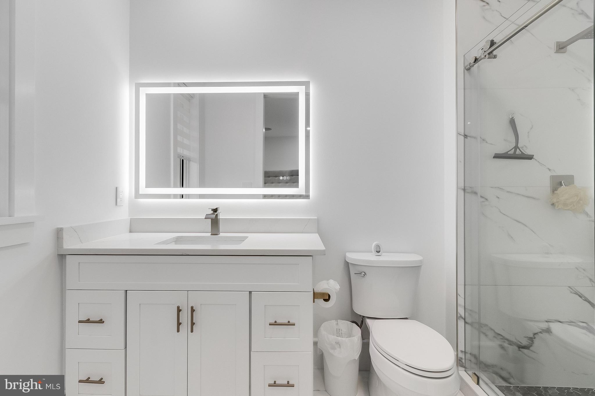 20157 West Piney Grove Road Georgetown, DE 19947 - Photo 65 of 104 a bathroom with a granite countertop toilet sink and mirror