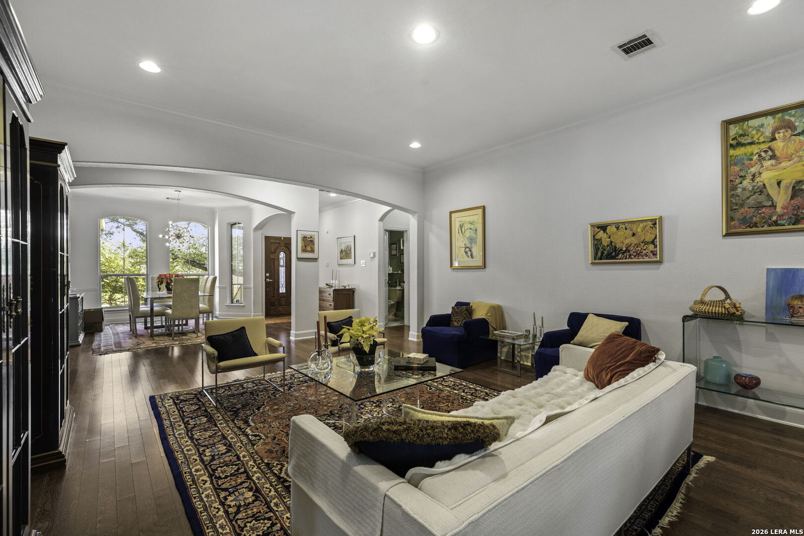 16107 La Madera Rio Helotes, TX 78023 - Photo 6 of 39 a living room with furniture and a wooden floor