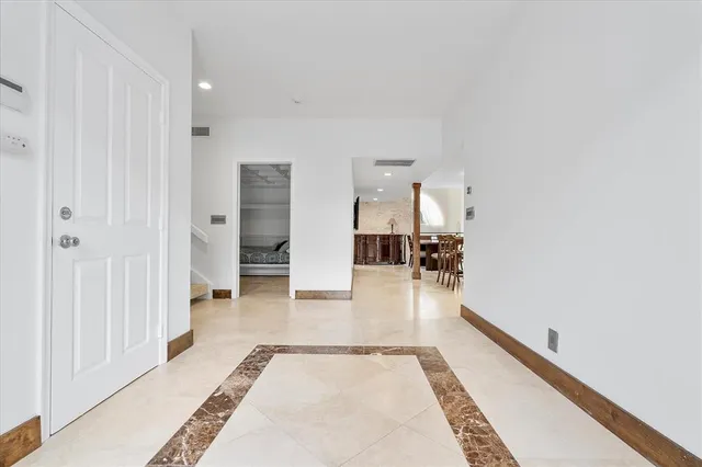 a kitchen with lots of counter top space