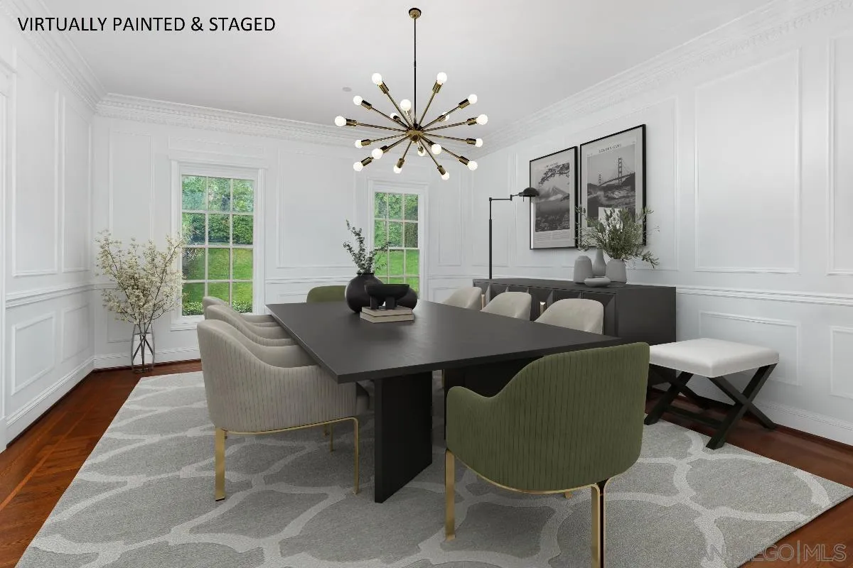 17032 Circa Oriente Rancho Santa Fe, CA 92067 - Photo 11 of 75 a view of a dining room with furniture window and wooden floor