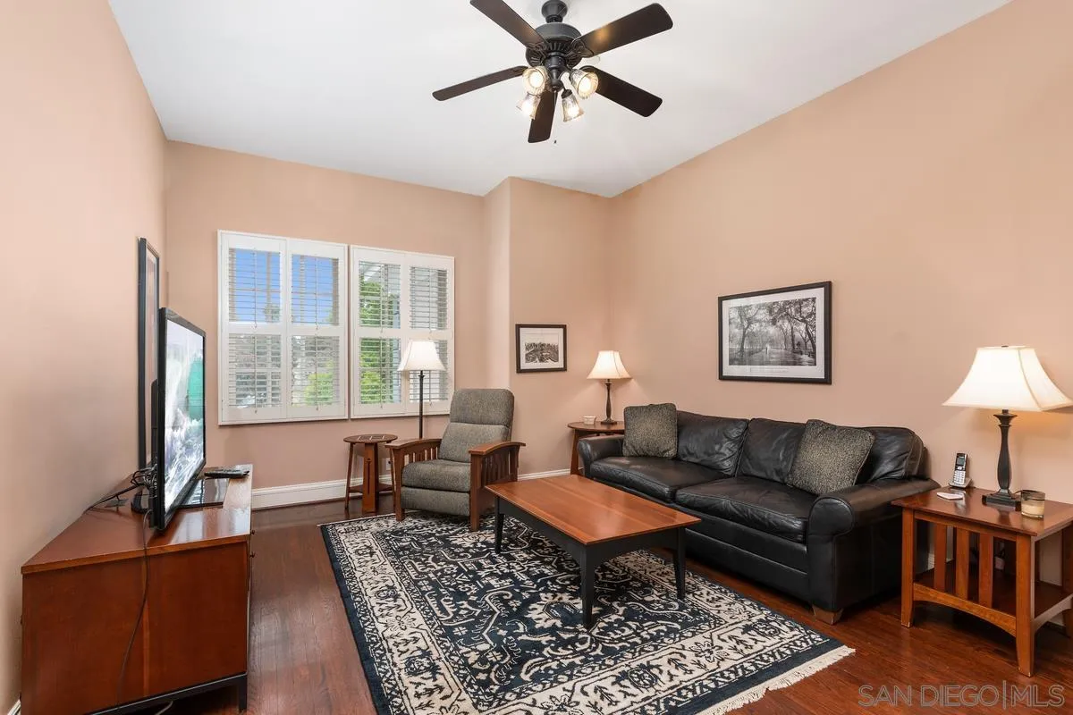 17032 Circa Oriente Rancho Santa Fe, CA 92067 - Photo 41 of 75 a living room with furniture and a flat screen tv