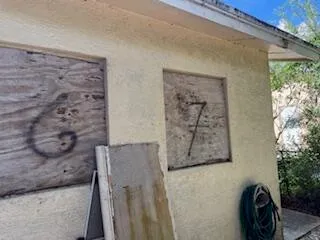 a view of a painting on the wall